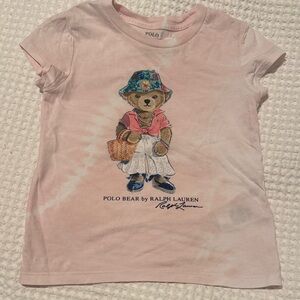 Polo by Ralph Lauren Light Pink Bear Graphic Kids T-Shirt